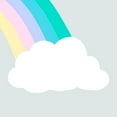 thumbnail image 3 of Barnes, Victoria 12x12 Black Modern Framed Museum Art Print Titled - Rainbow Cloud I, 3 of 5