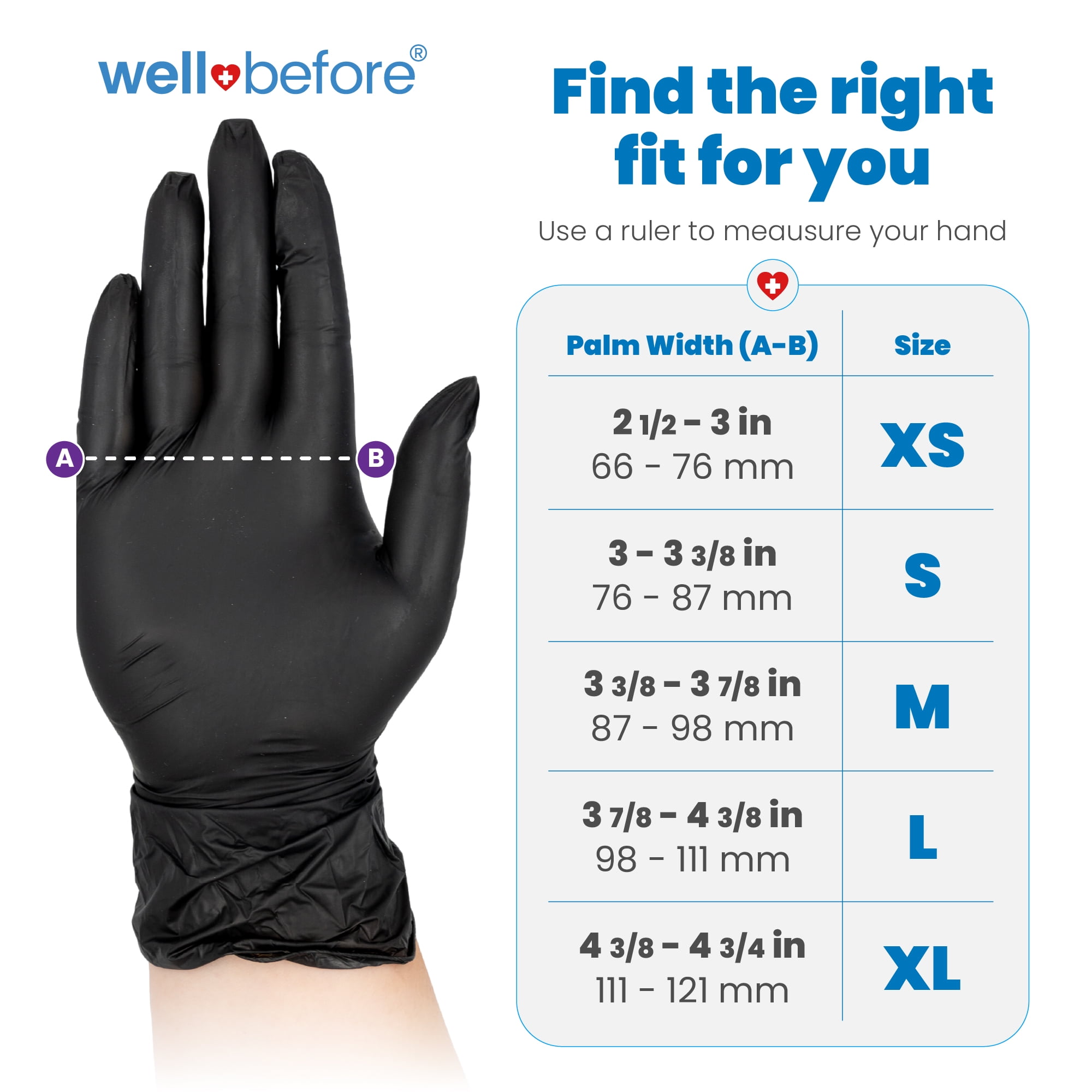 WellBefore Black Vinyl Disposable Gloves - Small 200 Ct. - Powder & Latex-Free Gloves