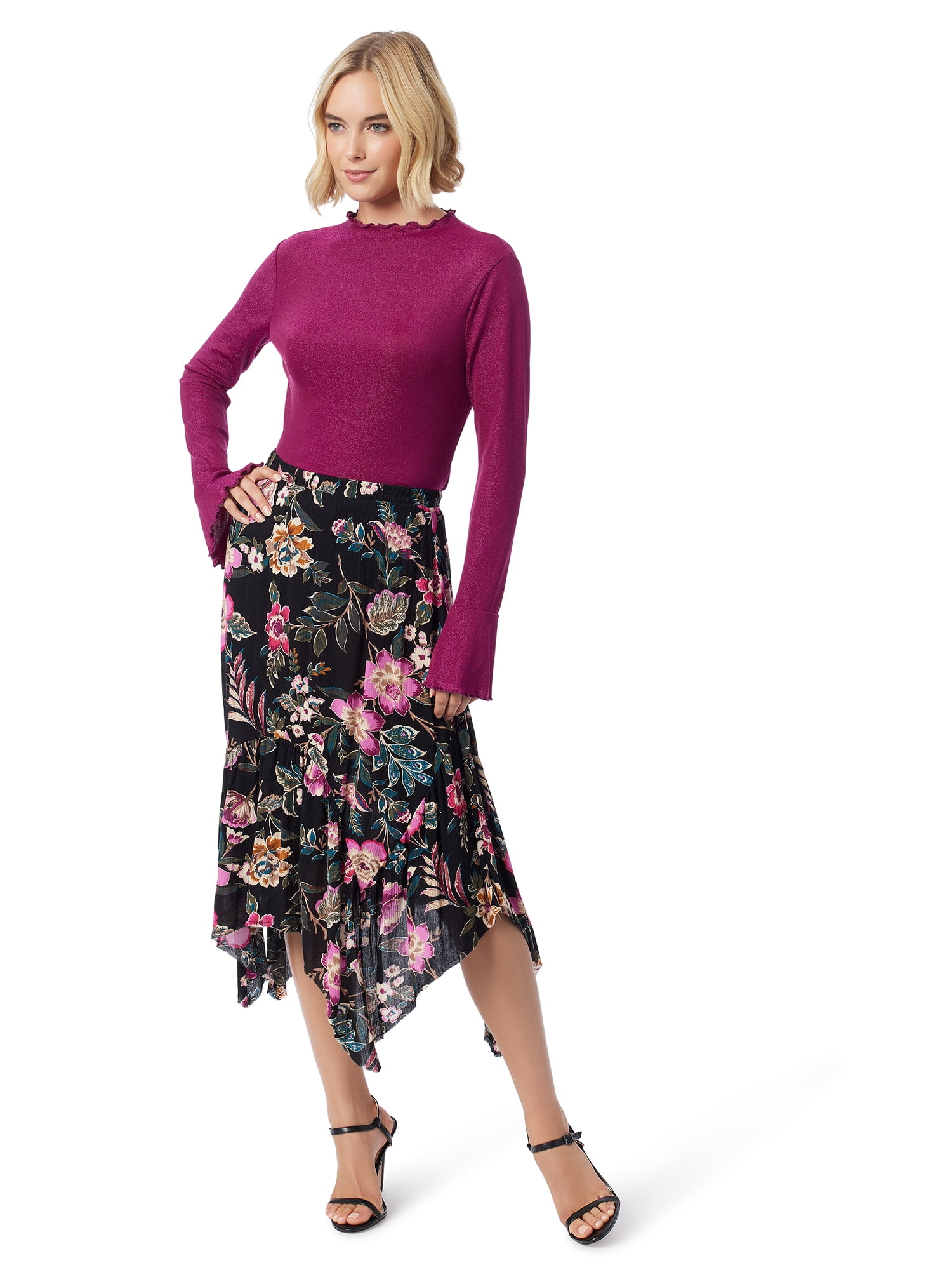 Jessica Simpson Women's and Women's Plus Margot Maxi Tiered Skirt, Sizes XS-4X