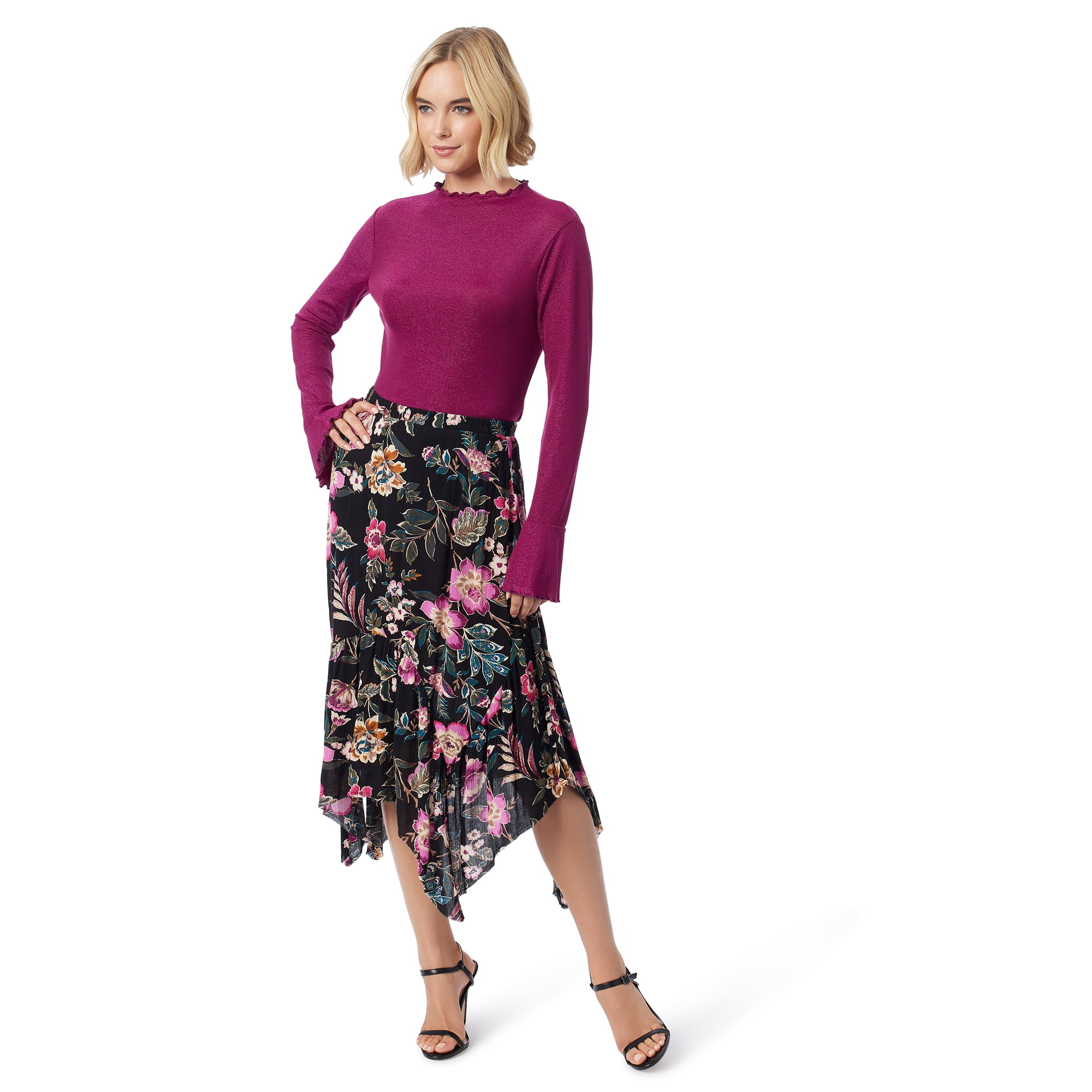 Jessica Simpson Women's and Women's Plus Margot Maxi Tiered Skirt, Sizes XS-4X