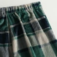 thumbnail image 5 of Cyglowse Women's Warm Plaid Pajama Pants Fluffy Fleece Winter Sleepwear With Pockets Flannel Soft Elastic Waist Cozy Home Pj Bottoms Dark Green XL, 5 of 9