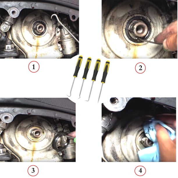Juego de 4 herramientas para engrasar el coche, herramientas manuales para engrasar el coche con mango ergonómico