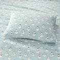 thumbnail image 5 of Comfort Classics Cozy Cotton Flannel 3 Piece Blue Snowmen Sheet Set, Twin-XL, 5 of 9