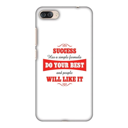 Asus Zenfone 4 Max ZC554KL Case - Success Do Your Best, Hard Plastic Back Cover. Slim Profile Cute Printed Designer Snap on Case with Screen Cleaning