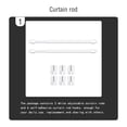 thumbnail image 1 of Maoww 2 Pieces Adjustable Curtain Rod Extendable Bars Pole Without Drilling Hanging Rods Self Adhesive for Home Bathroom Hotel, 1 of 9
