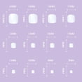 thumbnail image 5 of 24 piezas de uñas postizas cuadradas grises, uñas postizas acrílicas de cobertura total brillante, puntas de uñas postizas para mujeres y niñas, 5 of 5