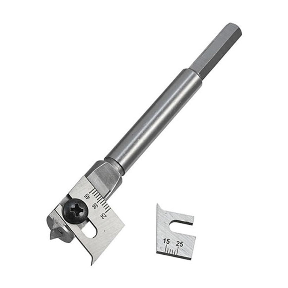 15-45mm 22-75mm Adjustable Spade Bit Tool Flat Woodworking Drill Bits Set Silver For Different Woodworking Needs​ Hole Opener