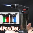 thumbnail image 1 of Cheers.US 4Pcs/Set Butane Torch Refillable Kitchen Torch Lighter for Desserts, Creme Brulee, BBQ and Baking Adjustable Butane Jet Torch Lighter Cooking BBQ Flame Ignition Tool, 1 of 7