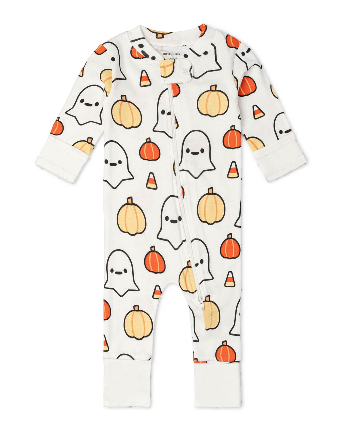 Monica + Andy Organic Cotton One Piece Coverall and Bib Set, Sizes Newborn - 18-24 Months