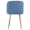 thumbnail image 3 of LumiSource Walnut, Blue Fran Chair - Set of 2, 3 of 4