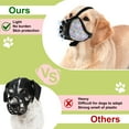 thumbnail image 3 of Breathable Dog Muzzle for Large Dogs - Soft, Anti-Biting & No Bark - Full Coverage Mesh with Anti-Falling Accessory - Ideal for Small, Medium & Large Breeds, 3 of 4