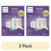 (2 pack) Philips Avent Natural Baby Bottle with Natural Response Nipple Newborn Gift Set, SCD837/03