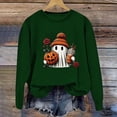 thumbnail image 3 of Halloween Sweatshirts for Women Ghost Pumpkin Long Sleeve Shirt Coffee Lover Graphic Tees Fall Spooky Pullover Tops Thanksgiving Graphic Tees Soft Lightweight Trendy Print Shirts, 3 of 3