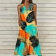 thumbnail image 1 of TaTaai Womens Summer Vacation Maxi Dress Sleeveless V Neck Strap Design Casual Loose Fit Beach Long Sundress Gift, 1 of 5