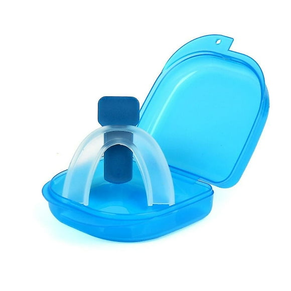 Stop Snoring Mouthpiece Guard Anti Snore Sleep Bruxism Apnea Teeth Grinding. (blue)(2pcs)