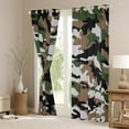 thumbnail image 3 of Castle Fairy Brown Green Black Camo Black Out Curtains for Children Teens Adults,Vintage Camouflage Curtains Pack of 2 (42x63 Each),Abstract Geometric Bedroom Curtains,Super Cozy Room Decor, 3 of 6