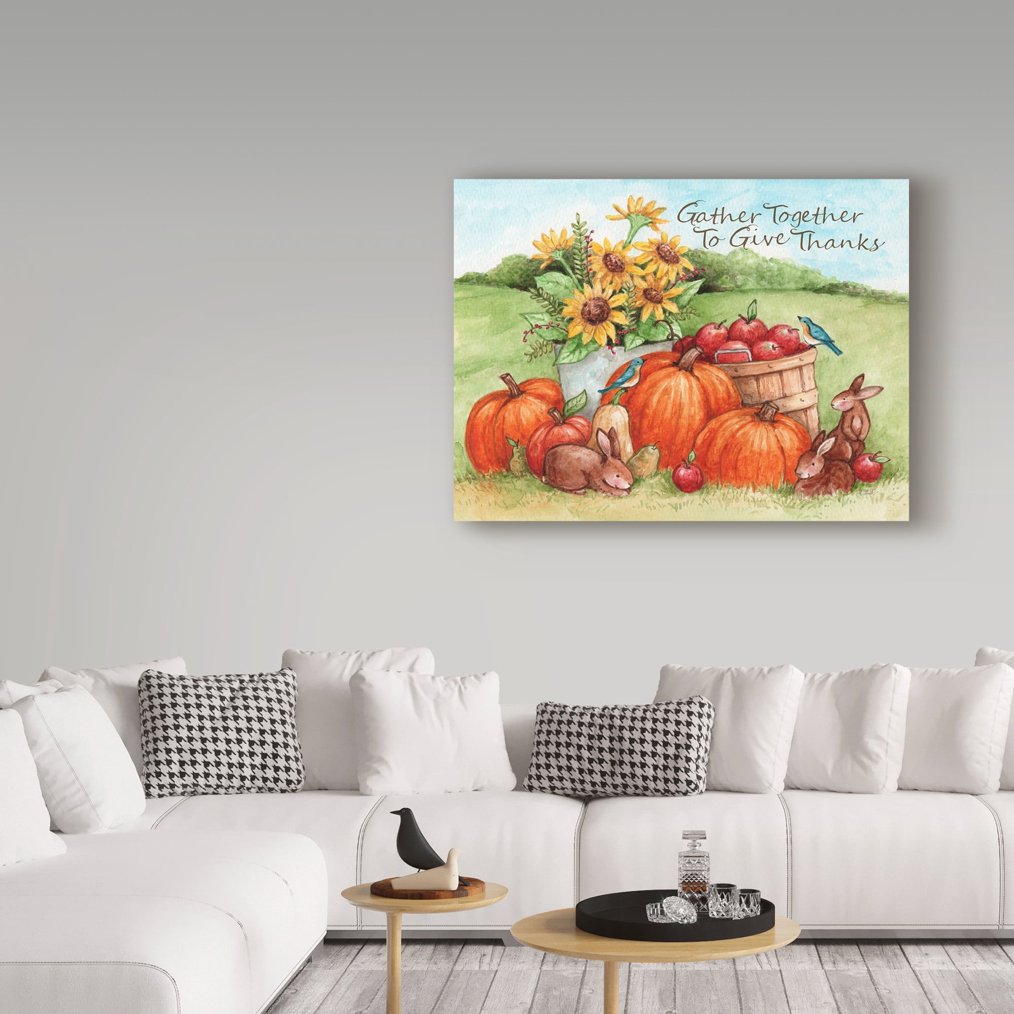 Trademark Fine Art 'Gather Together To Give Thanks' Canvas Art by Melinda Hipsher