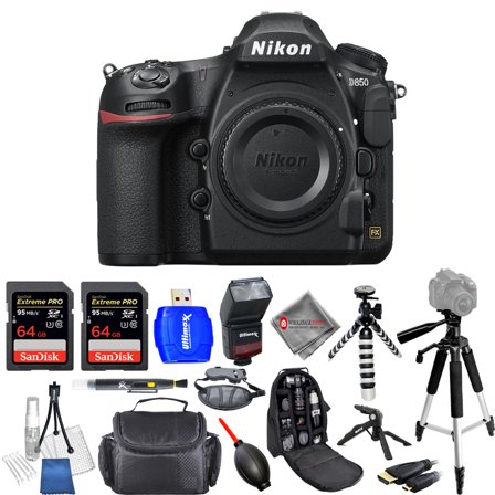 Nikon D850 DSLR Camera (Body) 1585 - 15PC Accessory Bundle AUTHORIZED DEALER