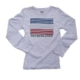 thumbnail image 1 of Netherlands Baseball Classic - World Vintage Bats Flag Women's Long Sleeve Grey T-Shirt, 1 of 2