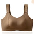 thumbnail image 2 of Plus Wireless Minimizer Bra for Women, Full Coverage Supportive Comfort Bra, Adjustable Wide Shoulder Straps Design | VerBelle,Coffee XL, 2 of 7