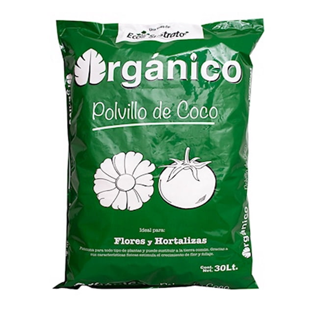 sustrato polvillo de coco 30 l ecosustrato