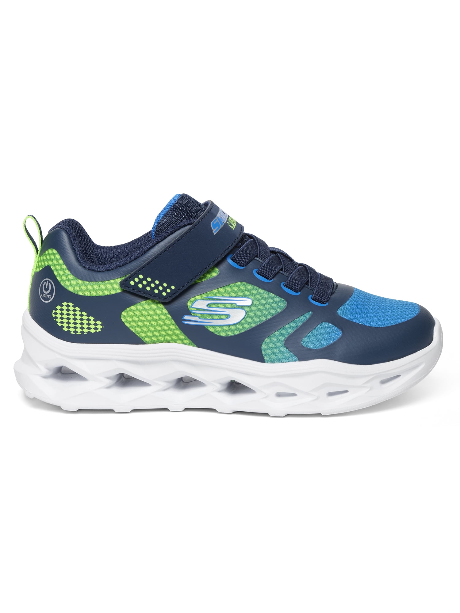 Skechers Boys Landan-Light Up Velcro Strap Sneaker