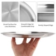 thumbnail image 3 of Juego de 2 bandejas para hornear pizza redondas de acero inoxidable de 10 pulgadas, horno para hornear y servir, color plateado, 3 of 5