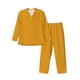 thumbnail image 1 of Balery Goldenrod Pijama para Hombre de Dos Piezas con Manga Larga, Conjunto de Dormir y Descanso Suave con Bolsillos-Large, 1 of 7