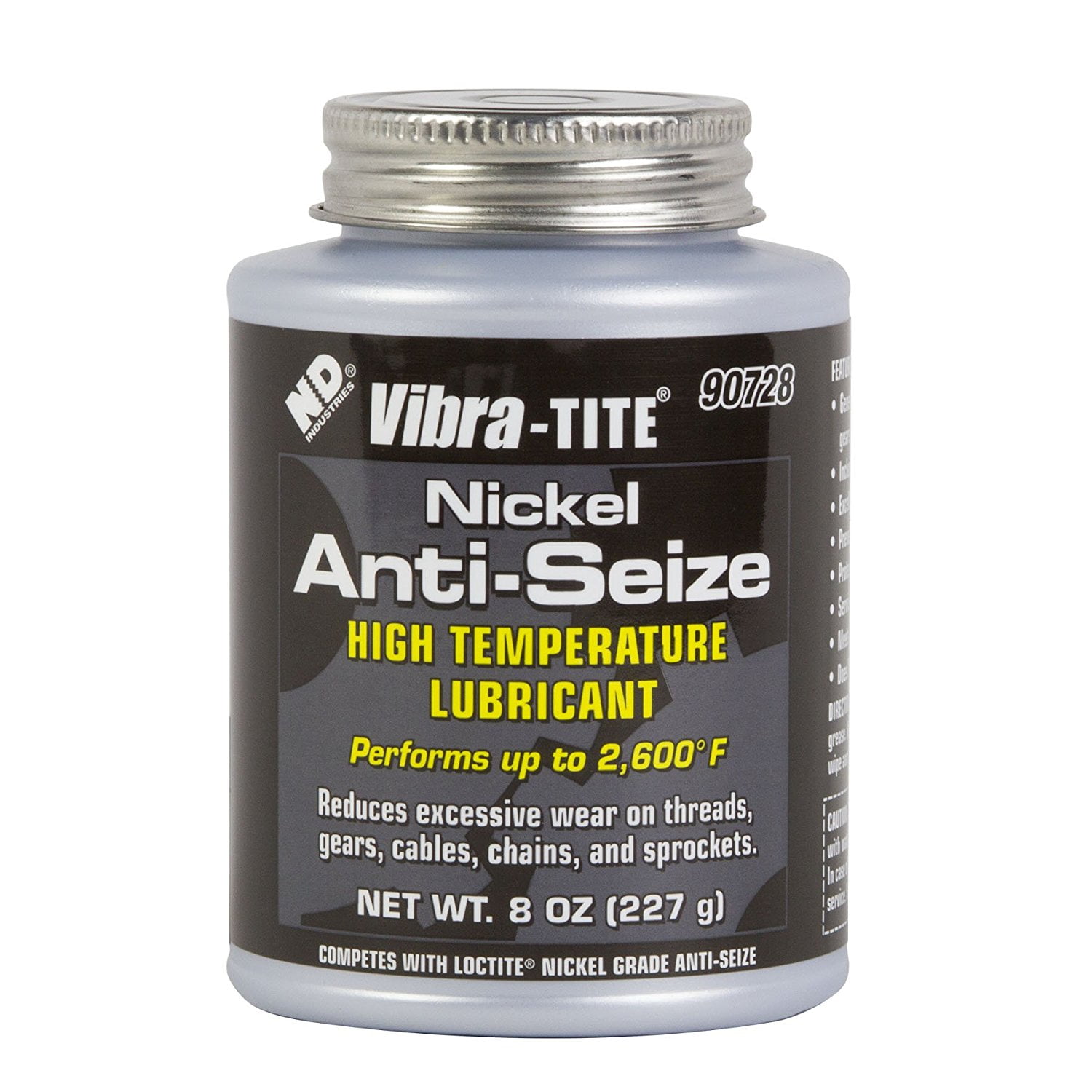 VibraTITE 9072 Nickel AntiSeize Lubricant Compound, 8 oz Jar with