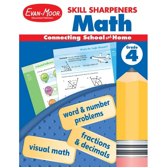 Skill Sharpeners: Math Skill Sharpeners: Math, Grade 4 Workbook, (Paperback)