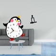 thumbnail image 2 of Reloj de pared silencioso, decorativo, con diseño abstracto de pingüino pensador, figura de escritorio de madera, ligero y resistente, adecuado para e, 2 of 8