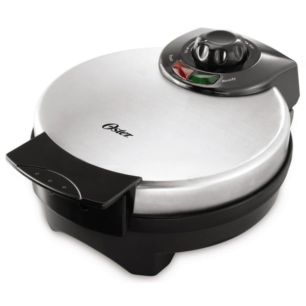 Oster 8" Nonstick Belgian Waffle Maker with Temperature Control, Silver