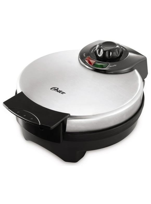 Oster 8" Nonstick Belgian Waffle Maker with Temperature Control, Silver