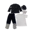 thumbnail image 2 of Dance Star Costume Set Jacket and T-Shirt with Pants and Hat with Gloves for Pop Stage Outfits for Halloween Retro Performance Role Play Show 110, 2 of 6
