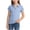 Blue, variant on Collared V Neck Short Sleeve T-shirt Boys Preppy Style Top for Back to School and Casual Everyday Wear, for 5-15 Years Khaki