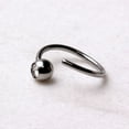 thumbnail image 2 of 316L Surgical Steel Annealed Press Fit CZ Ball Nose Hoop, 2 of 3