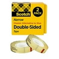 thumbnail image 3 of Scotch 665 Double-Sided Tape, 1/2" x 900", 1" Core, Clear, 2/Pack -MMM6652PK, 3 of 3