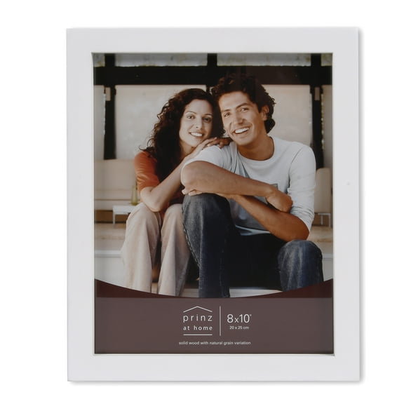 Prinz Carolina White Wood Tabletop Picture Frame for 8' x 10' Photo