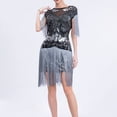 thumbnail image 4 of Awdenio Women's Dresses Clearance Sale, 1920 Vintage sequin dress, studded tassel dress, high-end banquet round neck small dress, round neck dress, 4 of 5