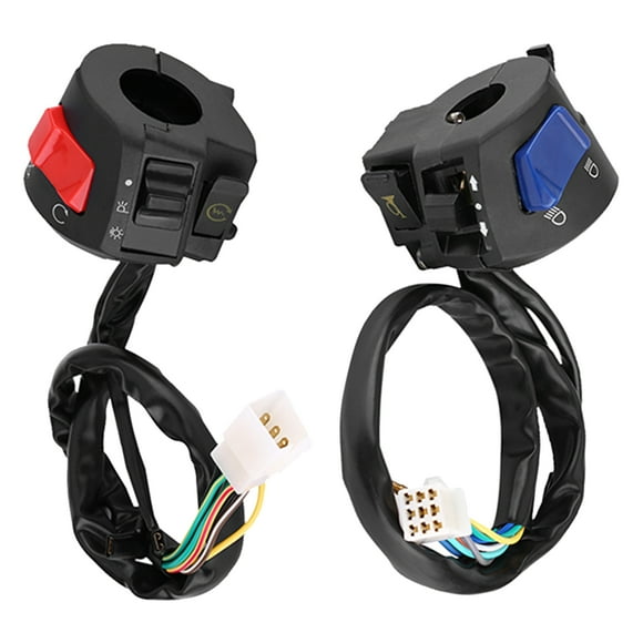 Interruptor de control del manillar, 1 par de interruptores de manillar de motocicleta de 7/8 pulgadas, diseño aerodinámico