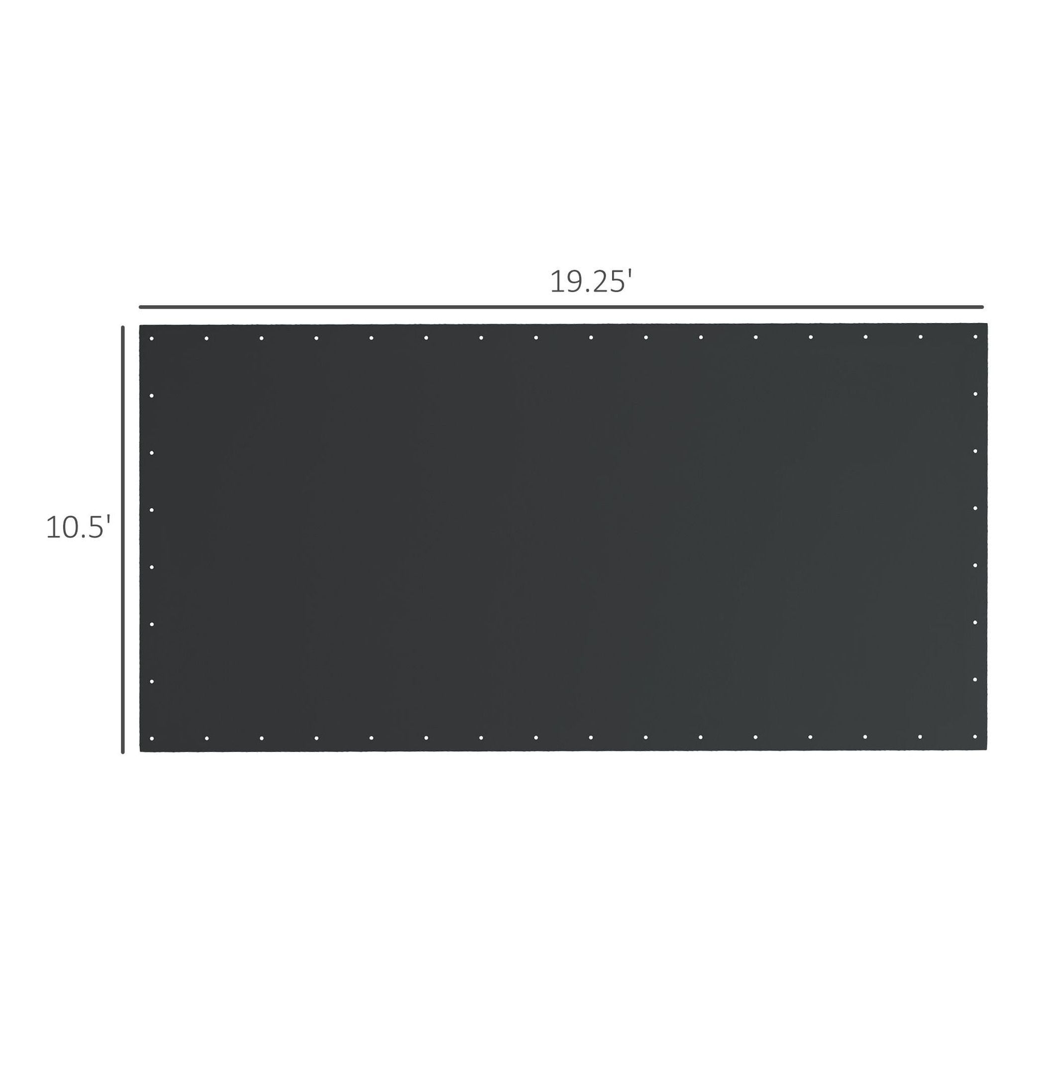 10x20ft Carport Canopy Replacement - UV Resistant - Charcoal - with Bungee Cords - Fits 84C-159 Series - Outdoor Car Cover