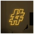 thumbnail image 2 of Letrero De Neón Con Hashtag, Ideal Para Decoración Oficinas Y Estudios, Brillo Ajustable, 38cm, 2 of 3