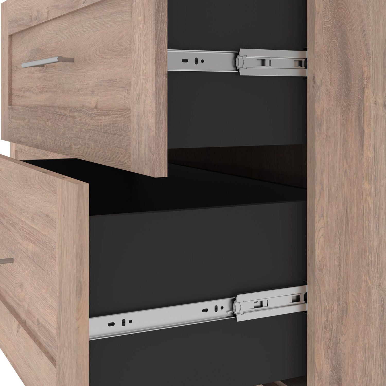 Bestar Pur 72W Closet Organizer w/ Drawers in rustic brown