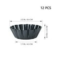 thumbnail image 3 of BESTONZON 12pcs Carbon Steel Mini Tart Pans Flower Reusable Cupcake Muffin Baking Cup Mold, 3 of 5