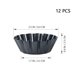 thumbnail image 2 of OULII 12Ud Reutilizables Para Tartas Y Cupcakes En Acero Negro Para Hornear, 2 of 7