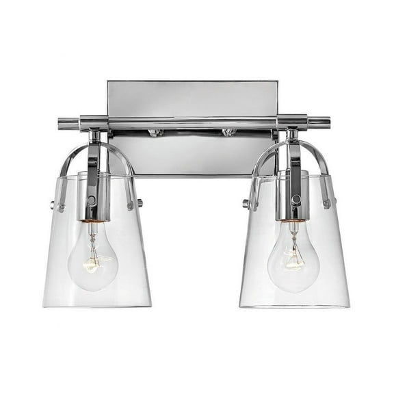 2 Light Bathroom Vanity in Transitional Style 13.75 inches Wide By 10.75 inches High-Chrome Finish Bailey Street Home 81-Bel-559649