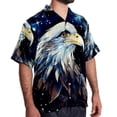 thumbnail image 2 of Starry bird Men's Short Sleeve Beach Shirts, Casual Button Down Poplin Printed Summer Tops - Unisex, 2 of 6