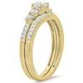 thumbnail image 2 of Dazzlingrock Collection 0.75 Carat (ctw) 14K Round Diamond 5 Stone Bridal Engagement Ring Band Set 3/4 CT, Yellow Gold, Size 5.5, 2 of 4