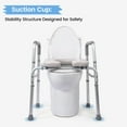 thumbnail image 2 of Furvclv Raised Toilet Seat, 350lbs Stand Alone Homecare Commode Bathroom Assist Frame for Elderly, Handicapped, Disabled, Adjustable Height, Padded Seat, 2 of 7