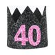 thumbnail image 2 of KAKOWELY Sombreros de corona para adultos con purpurina para fiesta de cumpleaños número 40, mini sombreros, decoraciones para fiestas de cumpleaños, accesorios - Estilo E, 2 of 5